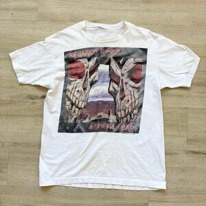 Vintage 90s Grateful Dead T-Shirt Infrared Roses Skull Jerry Garcia Large